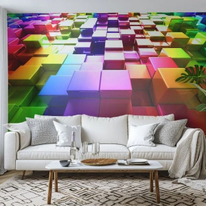 Fototapeta Premium Canvas - Op-artové spoločne v tíme - Abstrakcia, Grafika, 3D - 450x315 cm