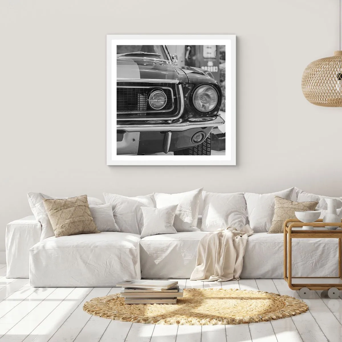 Plagát v bielom ráme - Divoká jazda - 30x30 cm