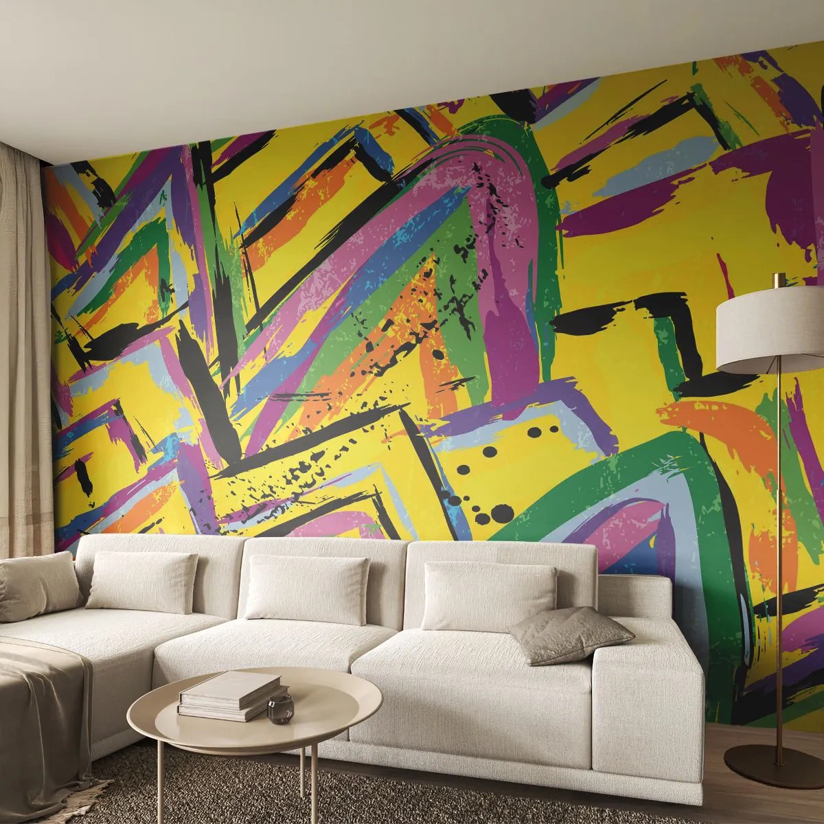 Fototapeta Standard Eco - Až kričí radosťou - Abstrakcia, Kus, Maľovanie - 400x280 cm