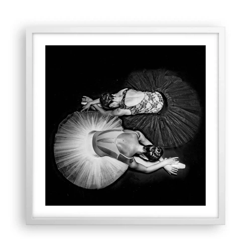 Plagát v bielom ráme - Jin a jang – ideálna rovnováha - 50x50 cm