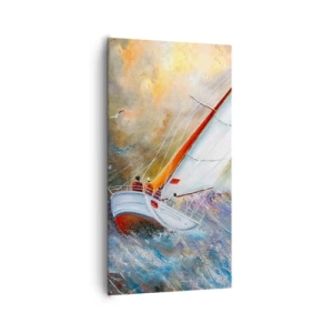 Obraz na plátne - Bežiace cez vlny - 65x120 cm