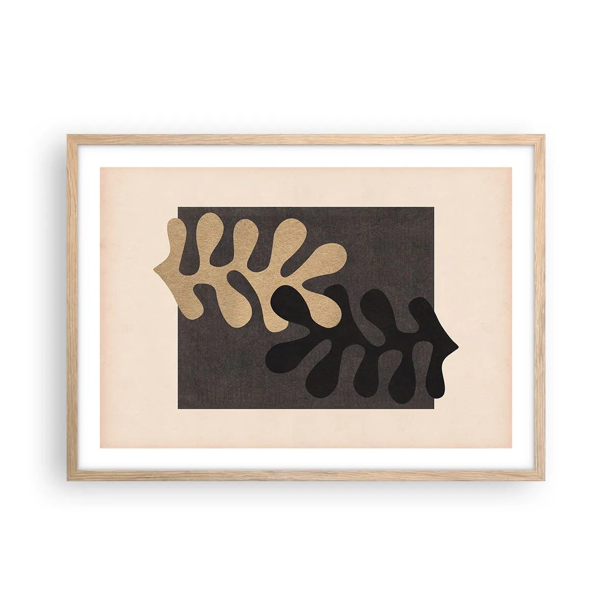 Plagát v ráme zo svetlého duba - Neprítomnosť a doplnenie - 70x50 cm