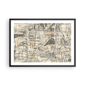 Plagát v čiernom ráme - Čaká na rozlúštenie - 70x50 cm