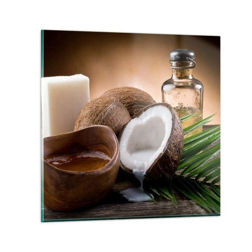Obraz na skle - Zdravie z tropických ostrovov - 40x40 cm