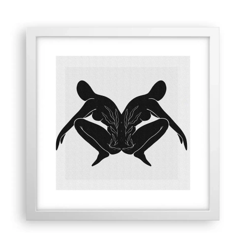 Plagát v bielom ráme - Spoločná duša - 30x30 cm