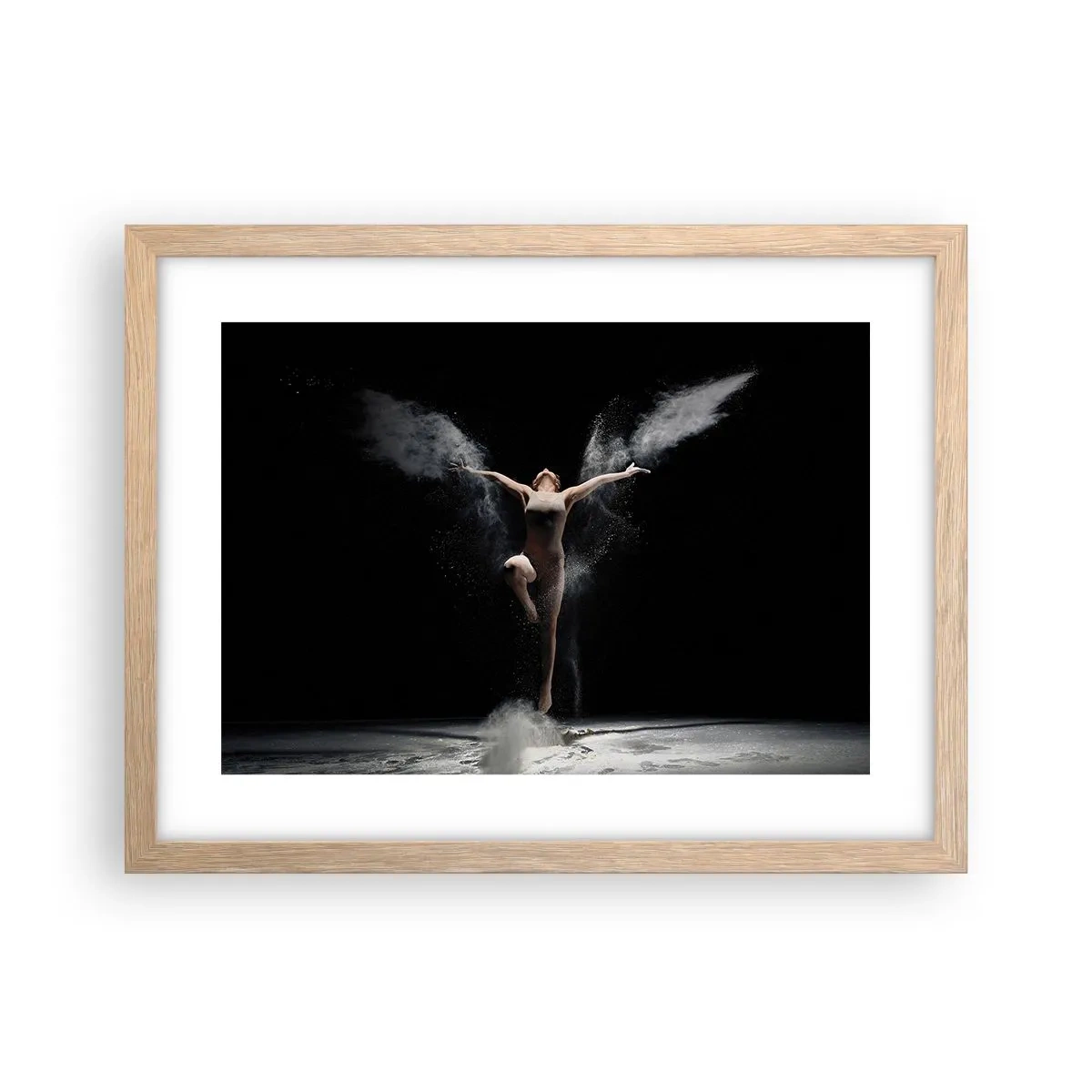 Plagát v ráme zo svetlého duba - Elfovia existujú - 40x30 cm