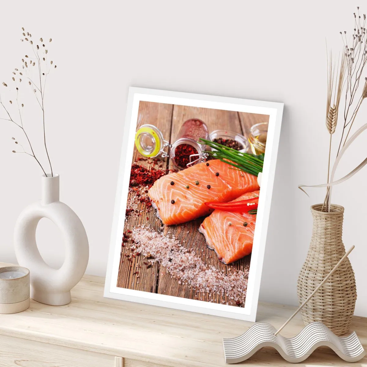 Plagát v bielom ráme - Nórske dobrodružstvo v kuchyni - 40x50 cm