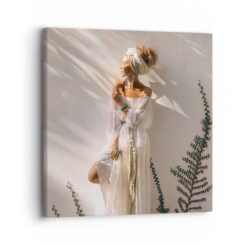 Obraz na plátne - Slnko a dievča - 30x30 cm