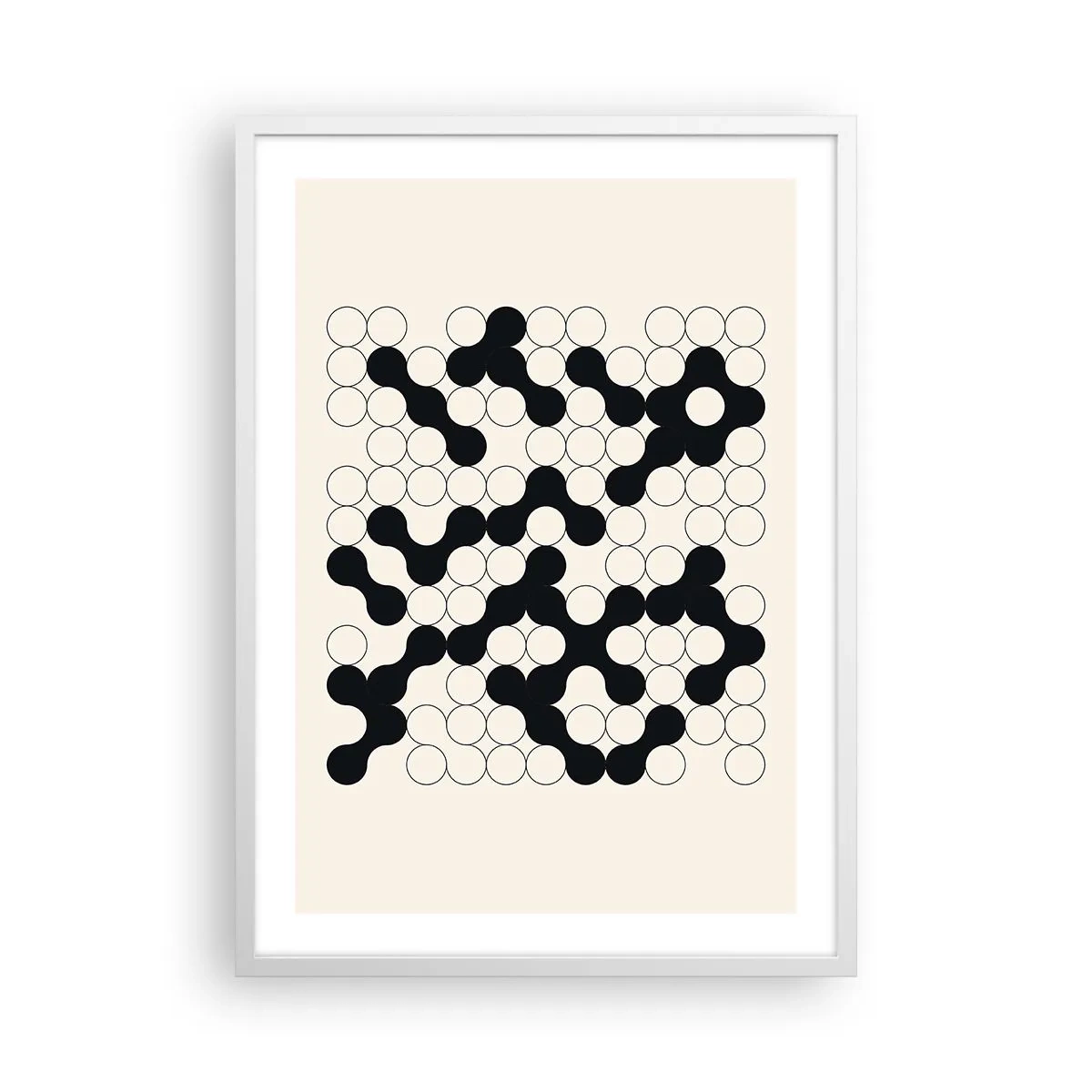 Plagát v bielom ráme - Čínska hra – variácia - 50x70 cm