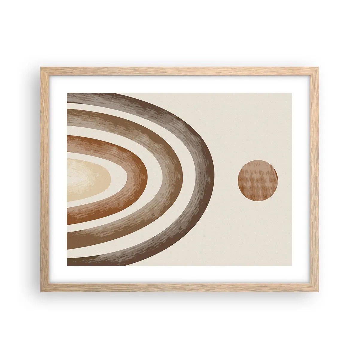 Plagát v ráme zo svetlého duba - V ďalekej galaxii - 50x40 cm