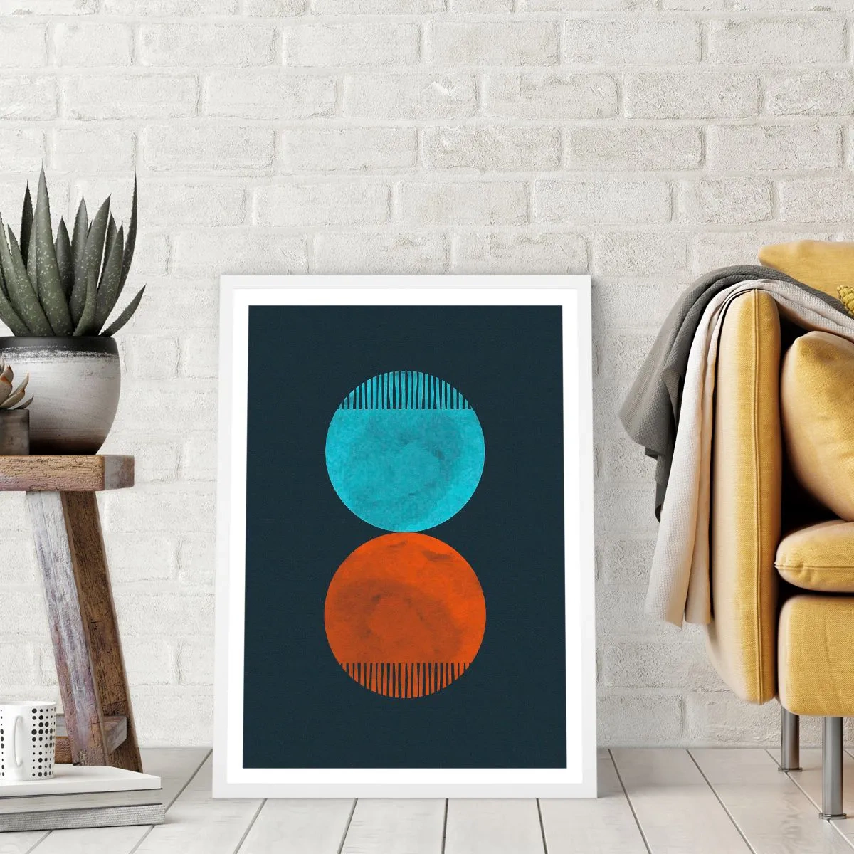 Plagát v bielom ráme - Iba geometria? - 40x50 cm