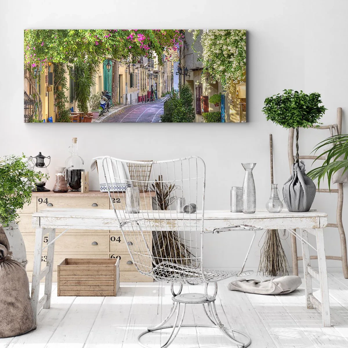 Obraz na plátne - Kvitnúce zákutie - 100x40 cm