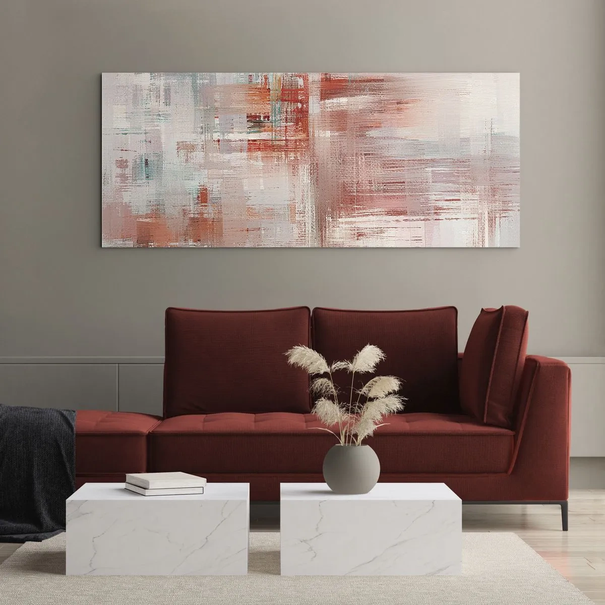 Obraz na skle - Zahmlené. Ale ružové - 90x30 cm