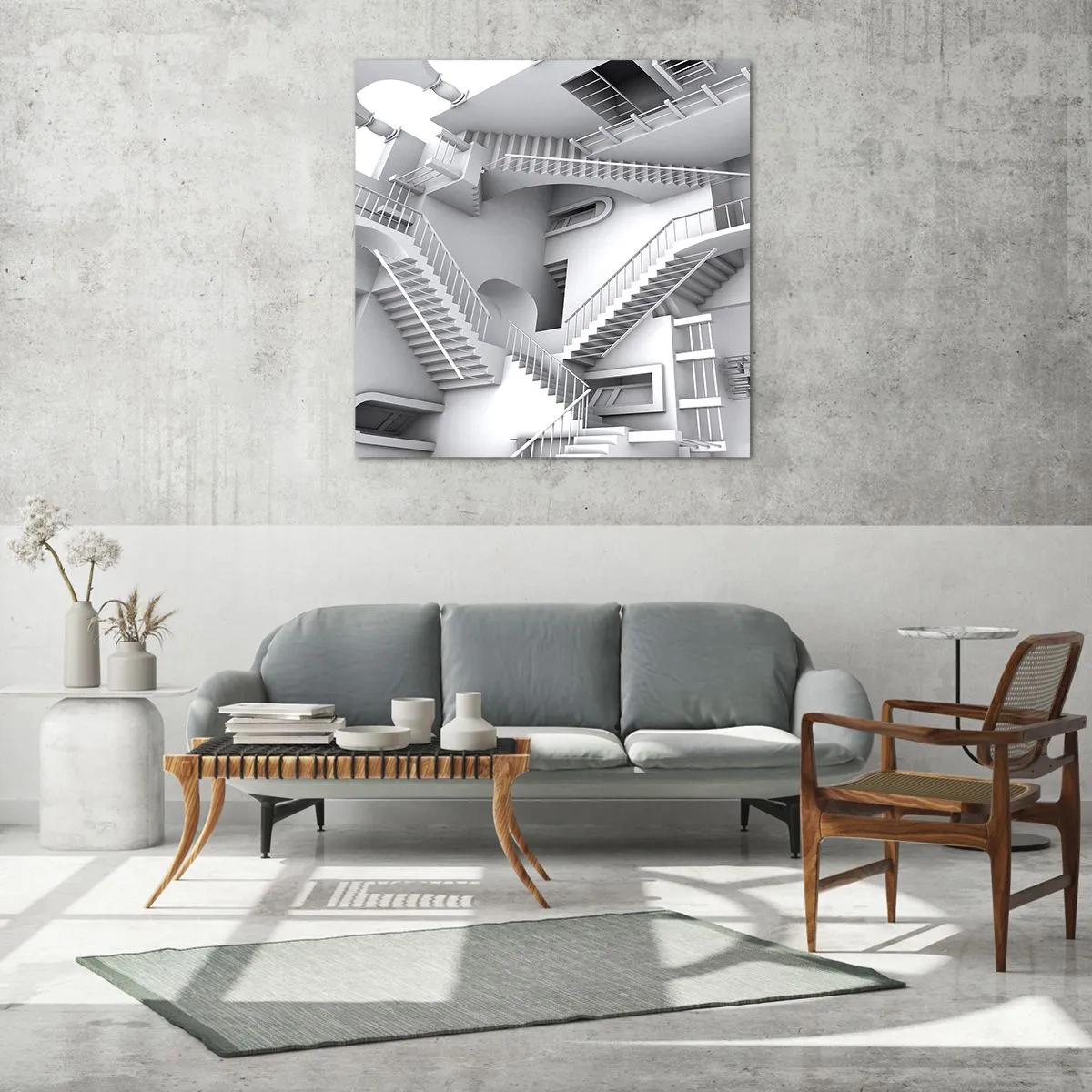 Obraz na skle - Paradoxy prostoru - 40x40 cm