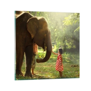 Obraz na skle - Sila priateľstva - 70x70 cm