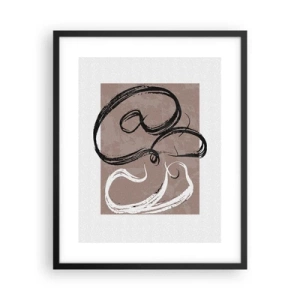 Plagát v čiernom ráme - Kompozícia – hľadanie úplnosti - 40x50 cm