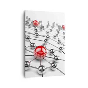 Obraz na plátne - Strieborná sieť - 80x120 cm