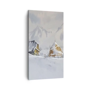 Obraz na plátne - V zasneženom údolí - 45x80 cm