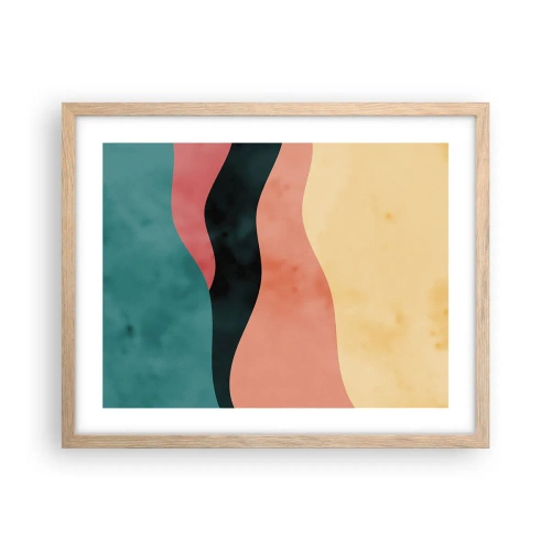Plagát v ráme zo svetlého duba - Kompatibilný nesúlad - 50x40 cm