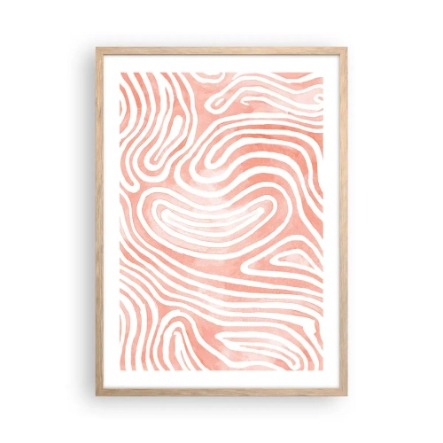 Plagát v ráme zo svetlého duba - V koralovom labyrinte - 50x70 cm