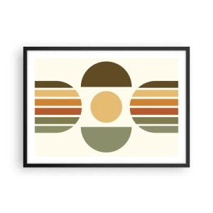 Plagát v čiernom ráme - Vo farbách zeme - 70x50 cm