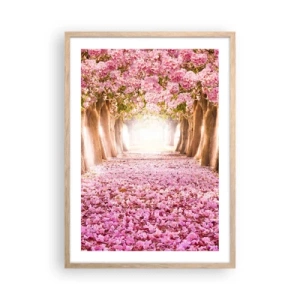 Plagát v ráme zo svetlého duba - Cesta do raja - 50x70 cm