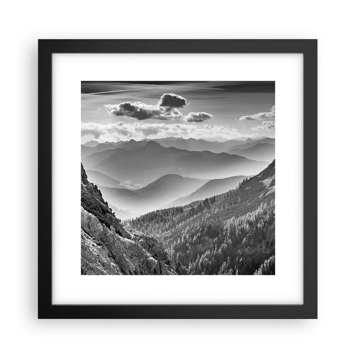 Plagát v čiernom ráme - Až k horizontu - 30x30 cm