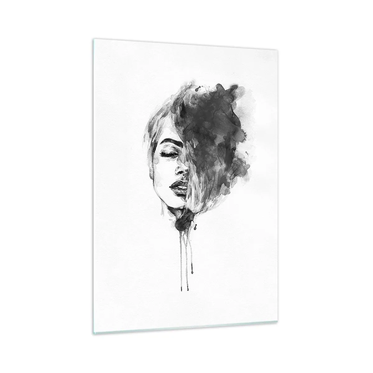 Obraz na skle - O čom sníva dievča - 50x70 cm