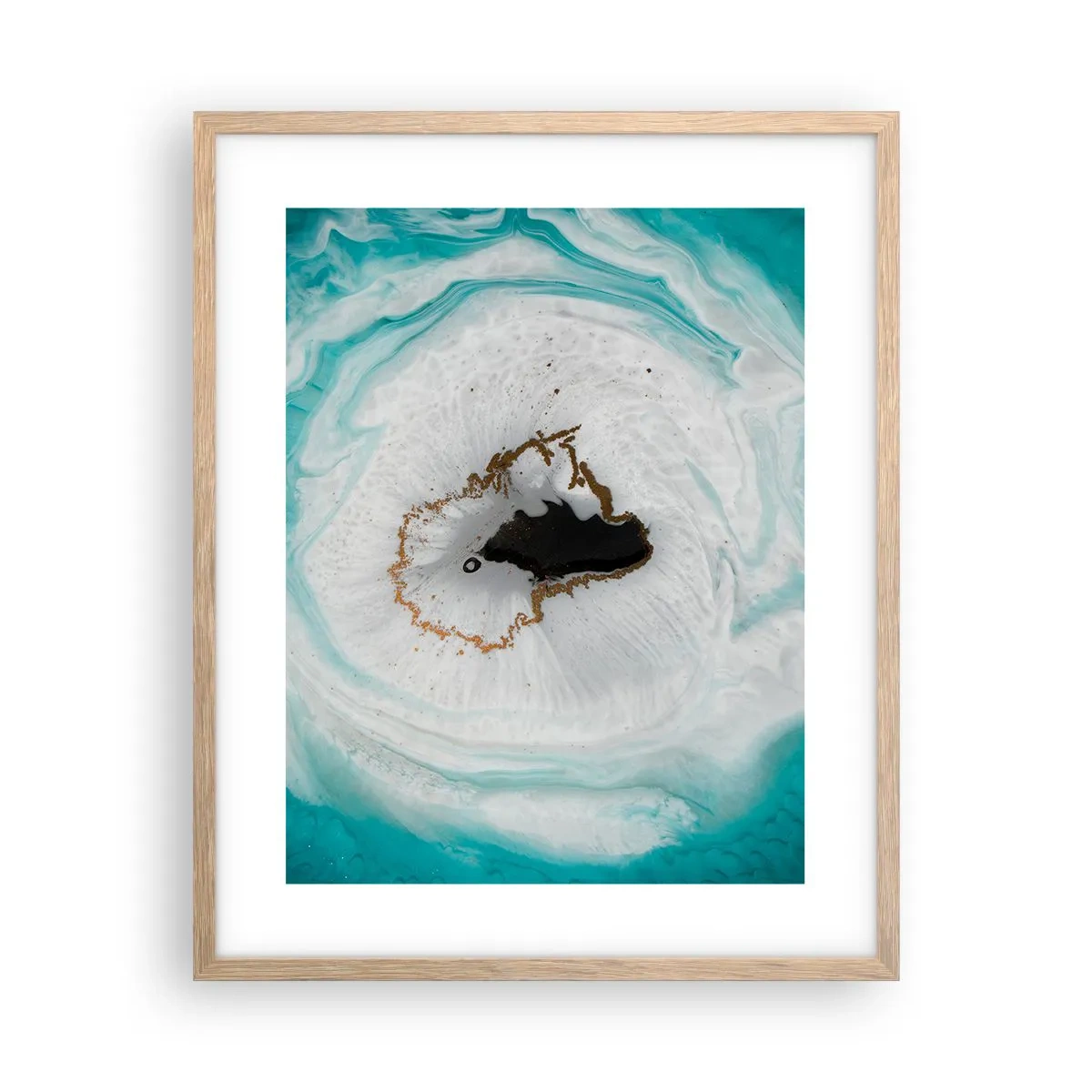 Plagát v ráme zo svetlého duba - Preniknúť dovnútra - 40x50 cm