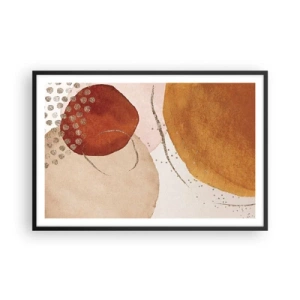 Plagát v čiernom ráme - Zaoblenie a pohyb - 91x61 cm