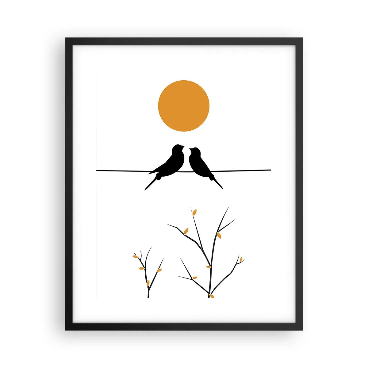 Plagát v čiernom ráme - Slávičí večer - 40x50 cm