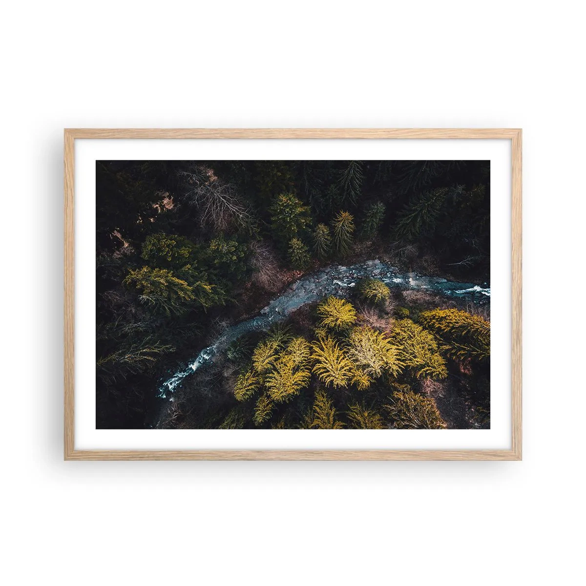 Plagát v ráme zo svetlého duba - Rýchlo, stále rýchlejšie - 70x50 cm