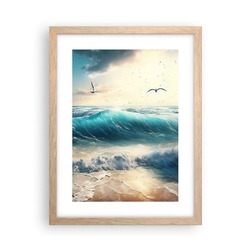 Plagát v ráme zo svetlého duba - Šušťanie len pre teba - 30x40 cm