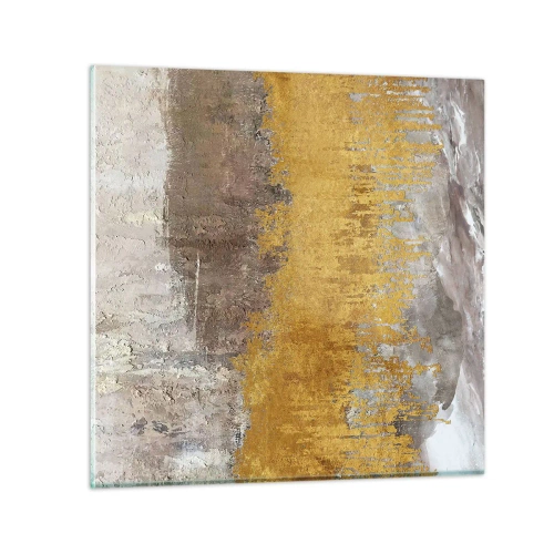 Obraz na skle - Zlatistý závan - 60x60 cm