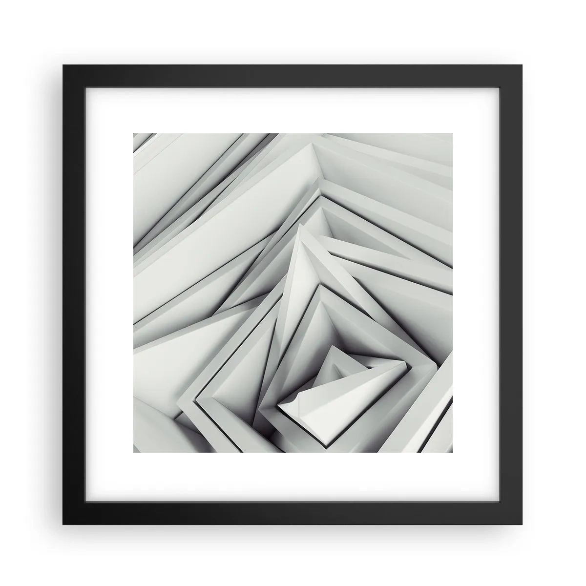 Plagát v čiernom ráme - Symfónia ostrých uhlov - 30x30 cm