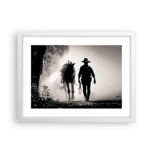 Plagát v bielom ráme - Texaské ráno - 40x30 cm
