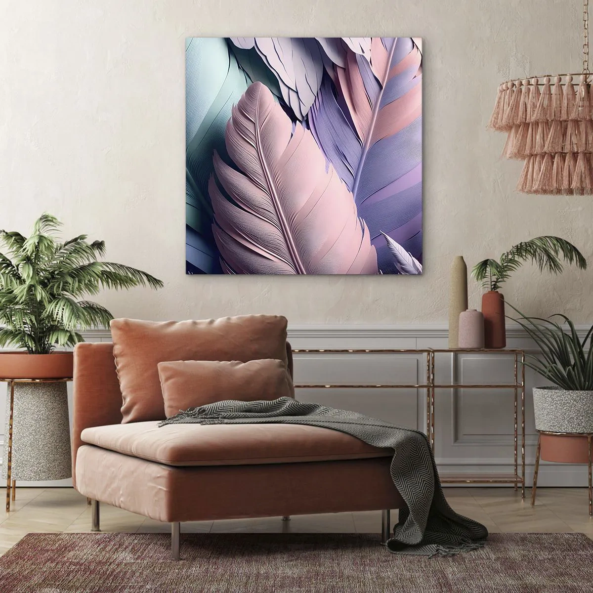 Obraz na plátne - Vtáčí štýl - 60x60 cm