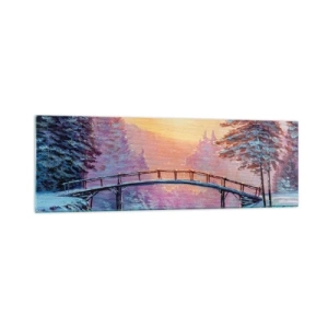 Obraz na skle - Štyri ročné obdobia - zima - 160x50 cm