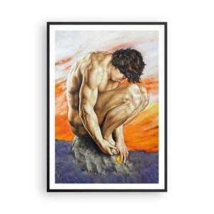 Plagát v čiernom ráme - Ponorený do seba - 70x100 cm