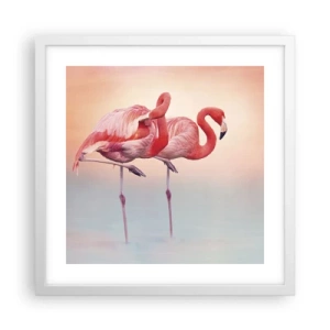 Plagát v bielom ráme - Vo farbe zapadajúceho slnka - 40x40 cm