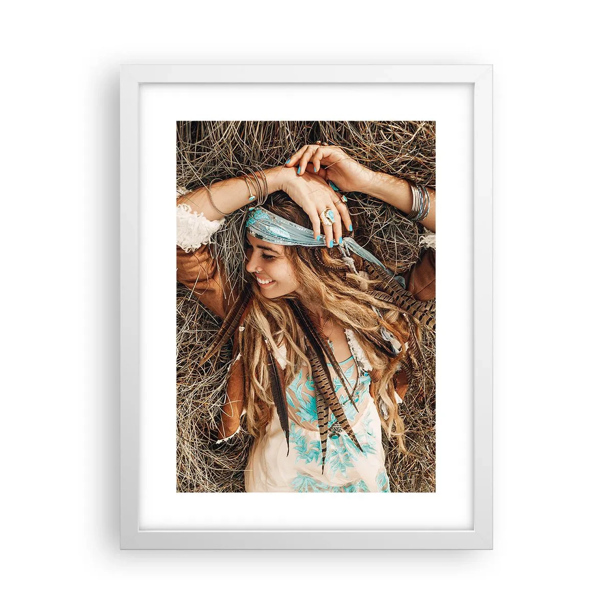 Plagát v bielom ráme - Na ceste do leta lásky - 30x40 cm