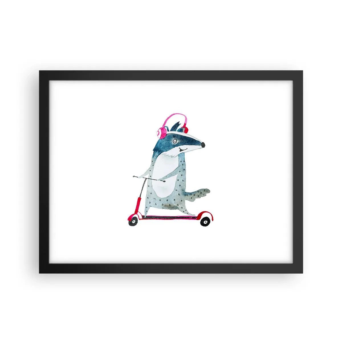 Plagát v čiernom ráme - Jazvečie radosti - 40x30 cm