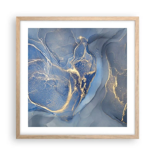 Plagát v ráme zo svetlého duba - Zlatý prach - 50x50 cm