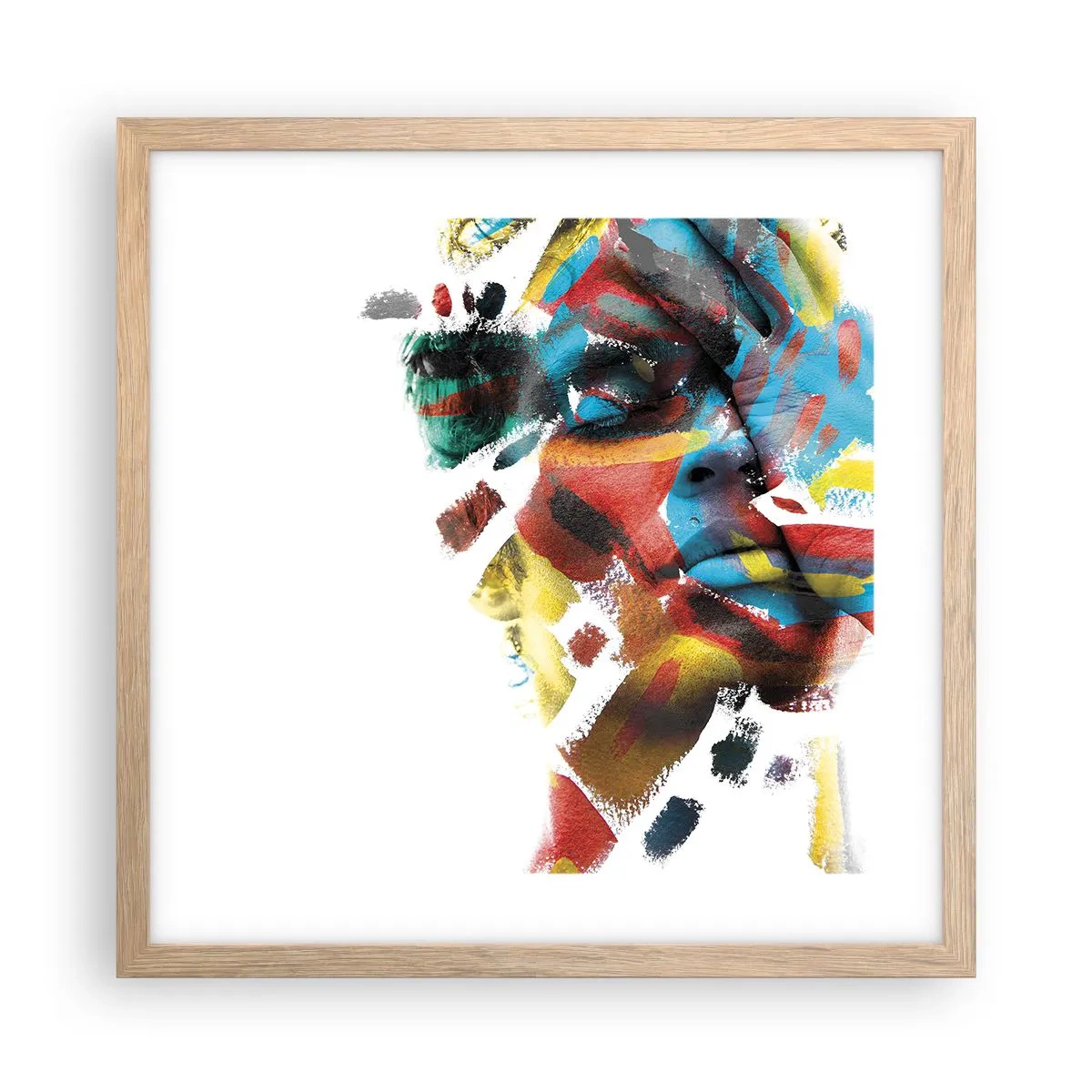 Plagát v ráme zo svetlého duba - Pestrá osobnosť - 40x40 cm