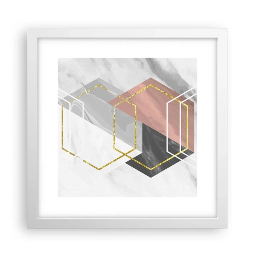 Plagát v bielom ráme - Reťazová kompozícia - 30x30 cm