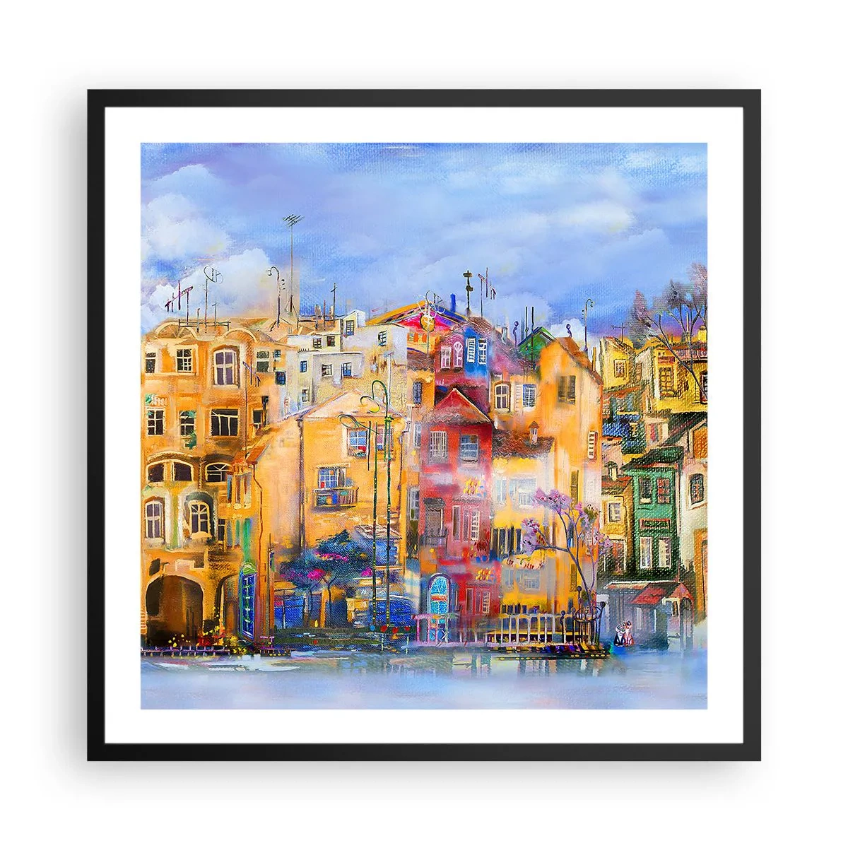 Plagát v čiernom ráme - Sme spolu - 60x60 cm