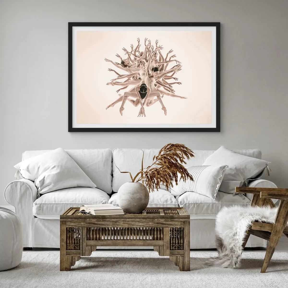 Plagát v čiernom ráme - Rozkvet v tanci - 91x61 cm