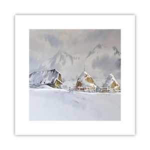Plagát - V zasneženom údolí - 30x30 cm