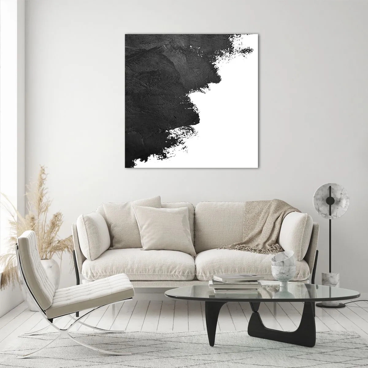 Obraz na skle - Živly: zem - 50x50 cm