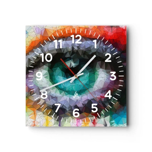 Nástenné hodiny - Kryštalický lesk očí - 30x30 cm